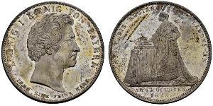 1 Thaler Königreich Bayern (1806 - 1918) Silber Ludwig I. (Bayern)(1786 – 1868)