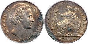 1 Thaler Königreich Bayern (1806 - 1918) Silber Ludwig II. (Bayern)(1845 – 1886)