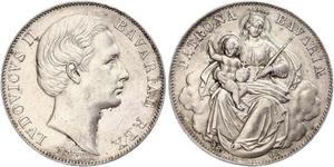 1 Thaler Königreich Bayern (1806 - 1918) Silber Ludwig II. (Bayern)(1845 – 1886)