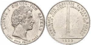 1 Thaler Königreich Bayern (1806 - 1918) Silber Ludwig I. (Bayern)(1786 – 1868)