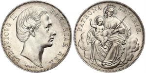 1 Thaler Königreich Bayern (1806 - 1918) Silber Ludwig II. (Bayern)(1845 – 1886)