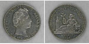 1 Thaler Königreich Bayern (1806 - 1918) Silber Ludwig I. (Bayern)(1786 – 1868)