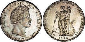 1 Thaler Königreich Bayern (1806 - 1918) Silber Ludwig I. (Bayern)(1786 – 1868)