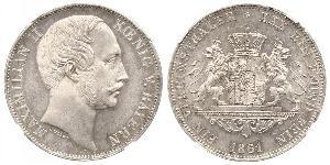 1 Thaler Königreich Bayern (1806 - 1918) Silber Maximilian II. Joseph (Bayern)(1811 - 1864)