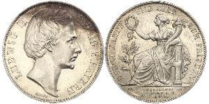 1 Thaler Königreich Bayern (1806 - 1918) Silber Ludwig II. (Bayern)(1845 – 1886)