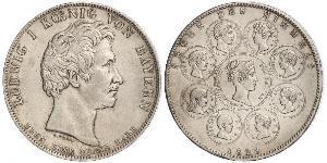 1 Thaler Königreich Bayern (1806 - 1918) Silber Ludwig I. (Bayern)(1786 – 1868)