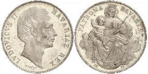 1 Thaler Königreich Bayern (1806 - 1918) Silber Ludwig II. (Bayern)(1845 – 1886)