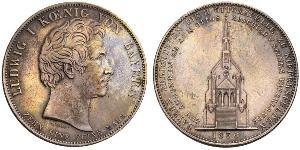 1 Thaler Königreich Bayern (1806 - 1918) Silber Ludwig I. (Bayern)(1786 – 1868)