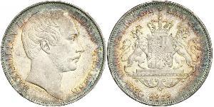 1 Thaler Königreich Bayern (1806 - 1918) Silber Maximilian II. Joseph (Bayern)(1811 - 1864)