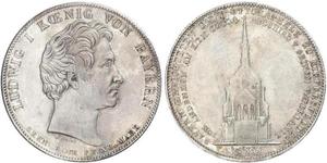 1 Thaler Königreich Bayern (1806 - 1918) Silber Ludwig I. (Bayern)(1786 – 1868)