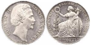 1 Thaler Königreich Bayern (1806 - 1918) Silber Ludwig II. (Bayern)(1845 – 1886)