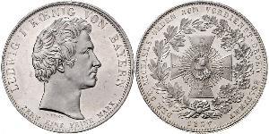 1 Thaler Königreich Bayern (1806 - 1918) Silber Ludwig I. (Bayern)(1786 – 1868)