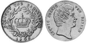 1 Thaler Königreich Bayern (1806 - 1918) Silber Ludwig I. (Bayern)(1786 – 1868)