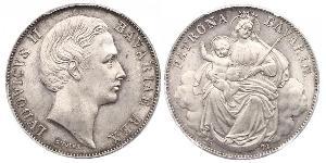 1 Thaler Königreich Bayern (1806 - 1918) Silber Ludwig II. (Bayern)(1845 – 1886)