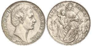 1 Thaler Königreich Bayern (1806 - 1918) Silber Ludwig II. (Bayern)(1845 – 1886)