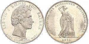 1 Thaler Königreich Bayern (1806 - 1918) Silber Ludwig I. (Bayern)(1786 – 1868)