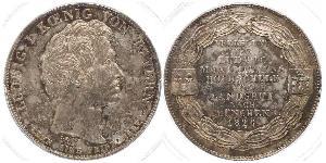 1 Thaler Königreich Bayern (1806 - 1918) Silber Ludwig I. (Bayern)(1786 – 1868)