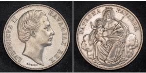 1 Thaler Königreich Bayern (1806 - 1918) Silber Ludwig II. (Bayern)(1845 – 1886)
