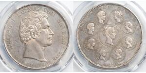 1 Thaler Königreich Bayern (1806 - 1918) Silber Ludwig I. (Bayern)(1786 – 1868)