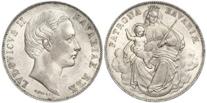 1 Thaler Königreich Bayern (1806 - 1918) Silber Ludwig II. (Bayern)(1845 – 1886)