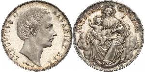 1 Thaler Königreich Bayern (1806 - 1918) Silber Ludwig II. (Bayern)(1845 – 1886)