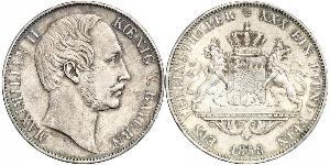 1 Thaler Königreich Bayern (1806 - 1918) Silber Maximilian II. Joseph (Bayern)(1811 - 1864)