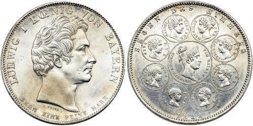 1 Thaler Königreich Bayern (1806 - 1918) Silber Ludwig I. (Bayern)(1786 – 1868)