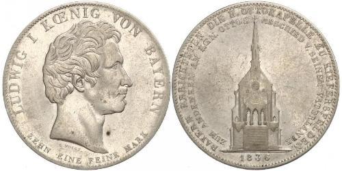 1 Thaler Königreich Bayern (1806 - 1918) Silber Ludwig I. (Bayern)(1786 – 1868)