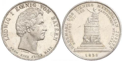 1 Thaler Königreich Bayern (1806 - 1918) Silber Ludwig I. (Bayern)(1786 – 1868)