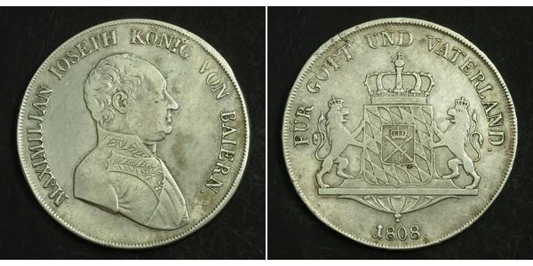 1 Thaler Königreich Bayern (1806 - 1918) Silber Maximilian I. Joseph (Bayern) (1756 - 1825)