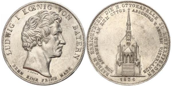 1 Thaler Königreich Bayern (1806 - 1918) Silber Ludwig I. (Bayern)(1786 – 1868)