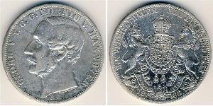 1 Thaler Königreich Hannover (1814 - 1866) Silber Georg V. (Hannover) (1819 - 1878)