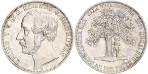 1 Thaler Königreich Hannover (1814 - 1866) Silber Georg V. (Hannover) (1819 - 1878)