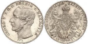 1 Thaler Königreich Hannover (1814 - 1866) Silber Georg V. (Hannover) (1819 - 1878)