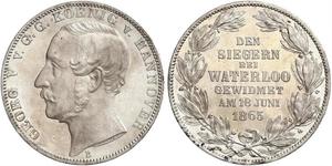 1 Thaler Königreich Hannover (1814 - 1866) Silber Georg V. (Hannover) (1819 - 1878)