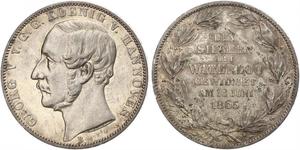 1 Thaler Königreich Hannover (1814 - 1866) Silber Georg V. (Hannover) (1819 - 1878)