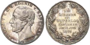 1 Thaler Königreich Hannover (1814 - 1866) Silber Georg V. (Hannover) (1819 - 1878)