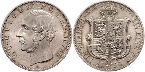 1 Thaler Königreich Hannover (1814 - 1866) Silber Georg V. (Hannover) (1819 - 1878)