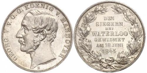 1 Thaler Königreich Hannover (1814 - 1866) Silber Georg V. (Hannover) (1819 - 1878)