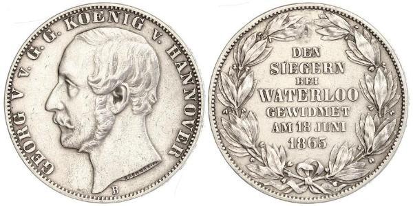 1 Thaler Königreich Hannover (1814 - 1866) Silber Georg V. (Hannover) (1819 - 1878)