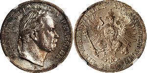 1 Thaler Königreich Preußen (1701-1918) Silber Wilhelm I, German Emperor (1797-1888)