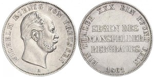 1 Thaler Königreich Preußen (1701-1918) Silber Wilhelm I, German Emperor (1797-1888)