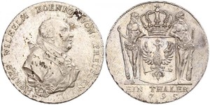 1 Thaler Königreich Preußen (1701-1918) Silber Friedrich Wilhelm II. (Preußen)