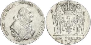 1 Thaler Königreich Preußen (1701-1918) Silber Friedrich Wilhelm II. (Preußen)