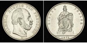 1 Thaler Königreich Preußen (1701-1918) Silber Wilhelm I, German Emperor (1797-1888)