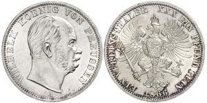 1 Thaler Königreich Preußen (1701-1918) Silber Wilhelm I, German Emperor (1797-1888)