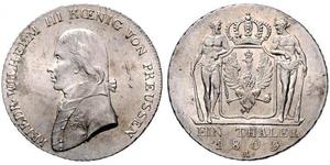 1 Thaler Königreich Preußen (1701-1918) Silber Friedrich Wilhelm III (1770 -1840)