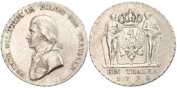 1 Thaler Königreich Preußen (1701-1918) Silber Friedrich Wilhelm III (1770 -1840)