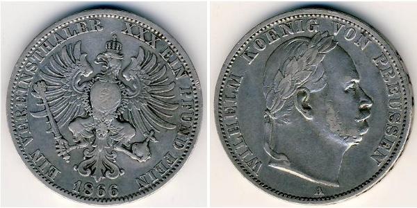 1 Thaler Königreich Preußen (1701-1918) Silber Wilhelm I, German Emperor (1797-1888)