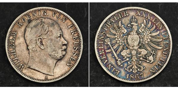 1 Thaler Königreich Preußen (1701-1918) Silber Wilhelm I, German Emperor (1797-1888)